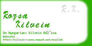 rozsa kilvein business card